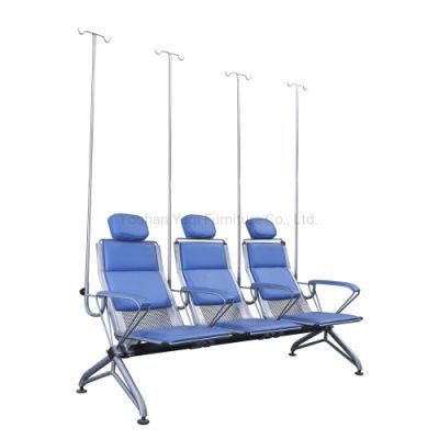 Hospital Waiting Chair with Medicine IV Pole (YA-J130)