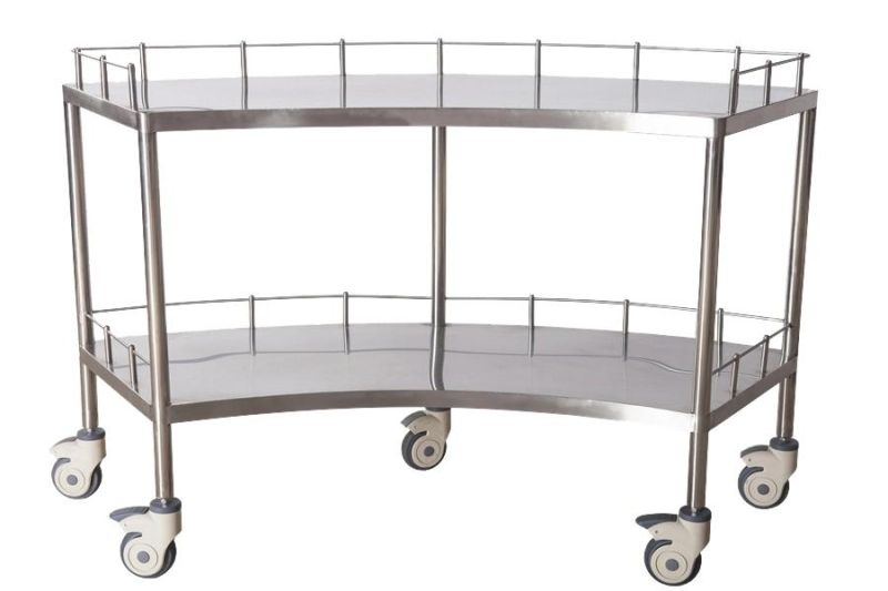 2021 China Made Medical Stainless Steel Trolley Hospital Food Trolley