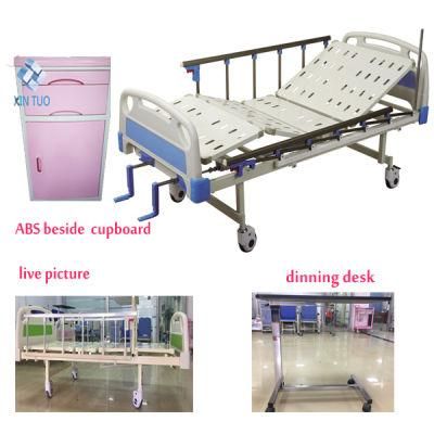 Stainless Steel Double-Rocking-3-Fold Hospital Bed