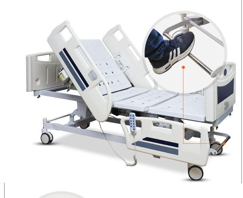 Best Price Height Adjustable Own Control Panel Durable Intensive Care China Metal Frame Hospital ICU Bed
