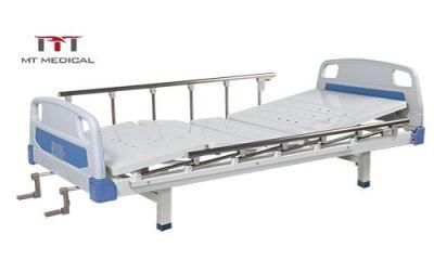 Factory Price Manual 2 Cranks Adjustable Perforated Plate Hospital Bed
