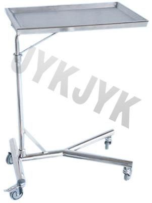 Stainless Steel Medical Mayo Stand Trolley