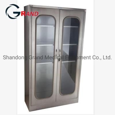 Hospital Equipments Utility Medical Cabinet with Lock Drawer Stainless Steel Instrument Cabinet for Hospital Use