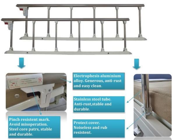 Hospital Furniture Metal 2 Cranks Manual Hospital Bed