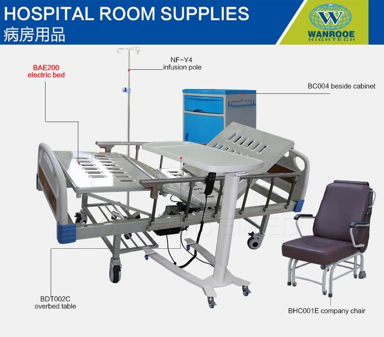 Bae200 2 Functions Electric Medical Bed with Stainless Cranks for Patient