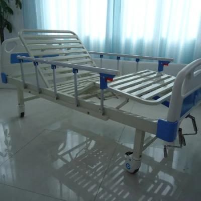 Two Function Two Stainless Steel Crank Manual Hospital Bed