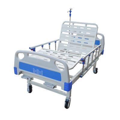B04r 2 Function Manual Hospital Bed/Patient Bed/Nursing Bed/Medical Bed/ICU Bed with Mattress and I. V Pole