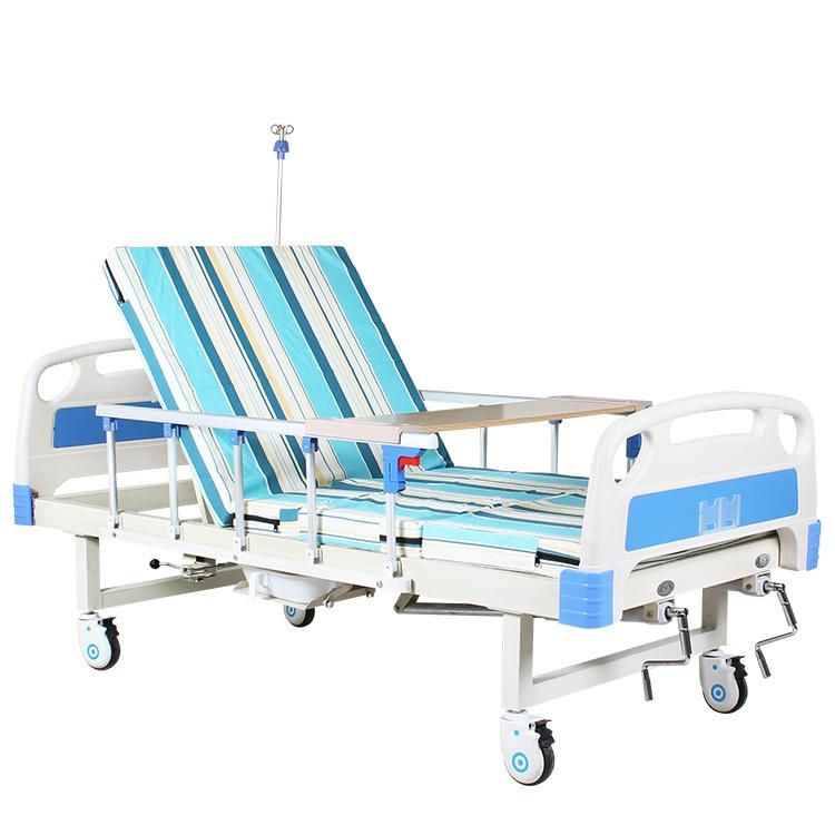 Hospital Furniture 2 Crank Folding Manual 2 Functions Hospital Bed