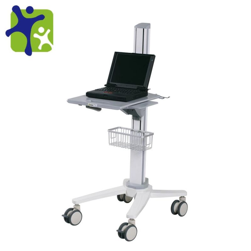 Medical ICU Ward Checking Adjustable Mobile Hospital Trolley with a Top Board