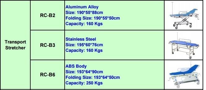 Hospital Stainless Steel Foldable Emergency Rescue Bed / Stretcher (RC-B3)