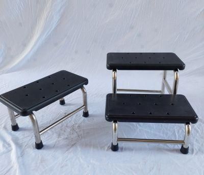 Mn-Fs001 Economical Medical Furniture Quality Stainless Steel Double Step Footstool