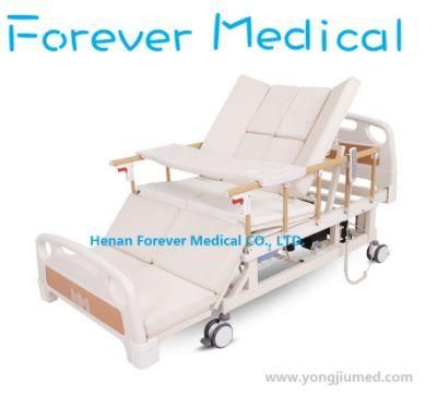 Medical Metal Bed Hospital Furnitures Electric Hospital Nursing Bed with I. V. Pole