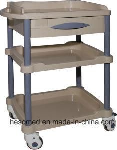 HS-PMT003D3 Hospital Use ABS Plastic Medical Emergency Medicine Trolley