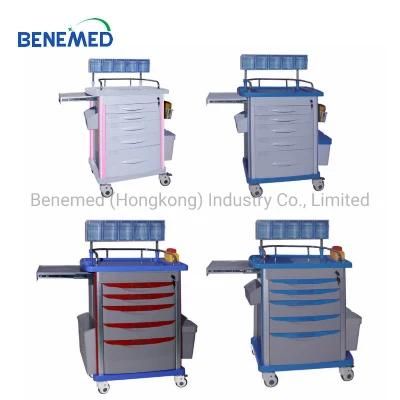 Best Seller Hospital Medical Surgical Equipment Anethesia Trolley ABS Crash Cart