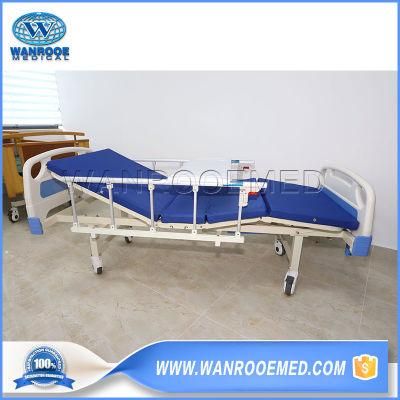 Bam200 Medical Two Crank Manual Hospital Nursing Patient Bed with ABS Headboards
