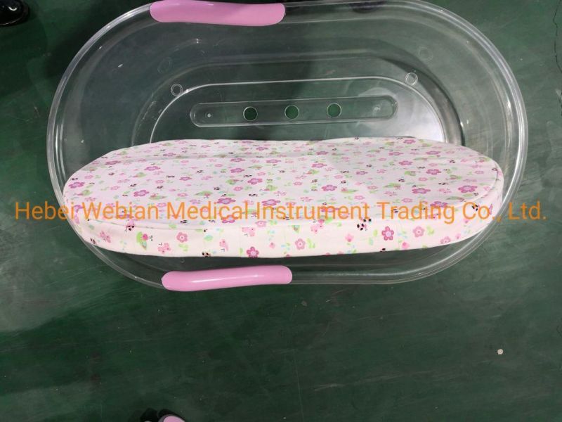 ABS Height Adjustable Hospital Baby Bed Cot