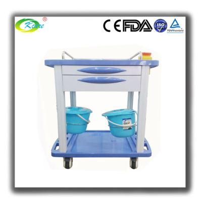 Hot Sale Hospital Dressing Medical Trolley with Wheels