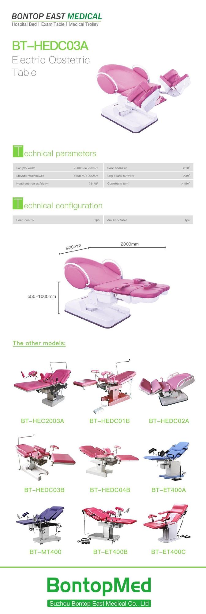 Hospital Equipment Obstetrics Gynaecology Delivery Operating Table Examination Bed