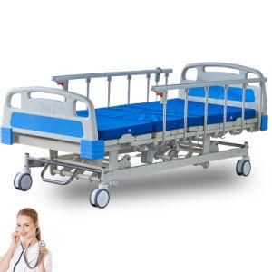 Electric Hospital Bed with Luxury Central-Lock Castor Flexible Silence Movement