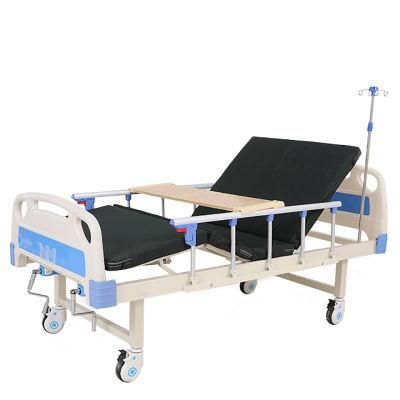 Cheap Hospital Furniture Equipment Manual Two Cranks Hospital Bed for Patient