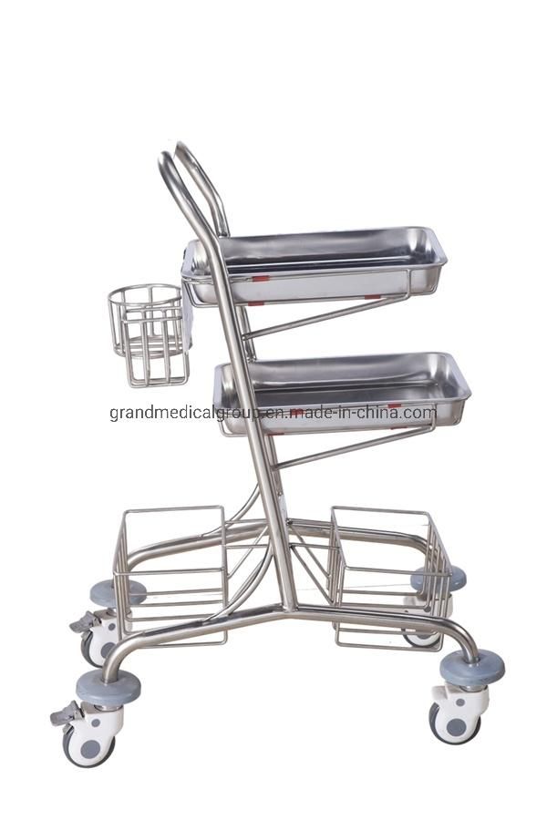 Aluminium Frame Medical Crash Cart Trolley Infusion Trolley Medical Cart Medical Trolley