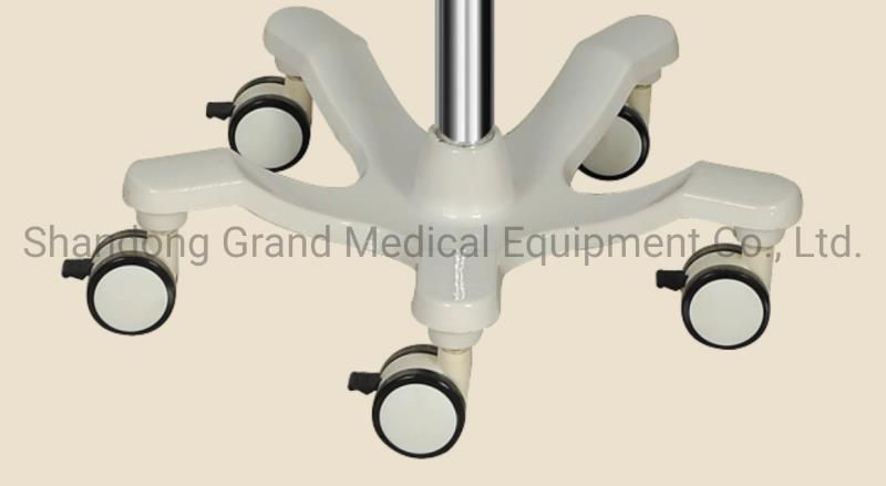 Height Adjustable Stainless Steel IV Pole Infusion Stand