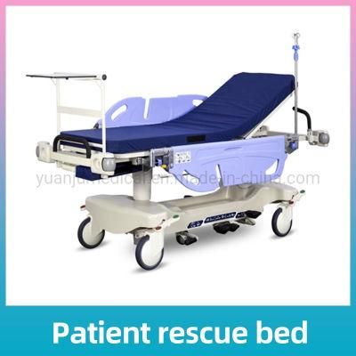 Patient Trolley ABS Multi-Functional Stretcher Emergency Room Double Hydraulic Hospital Rescue Bed