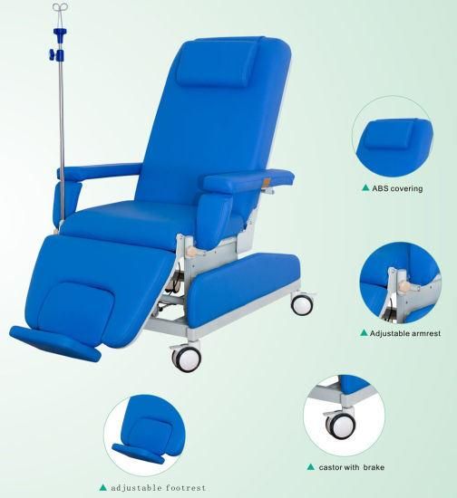 Electric Medical Infusion Chair Blood Donation Chair Reclining Dialysis Chair