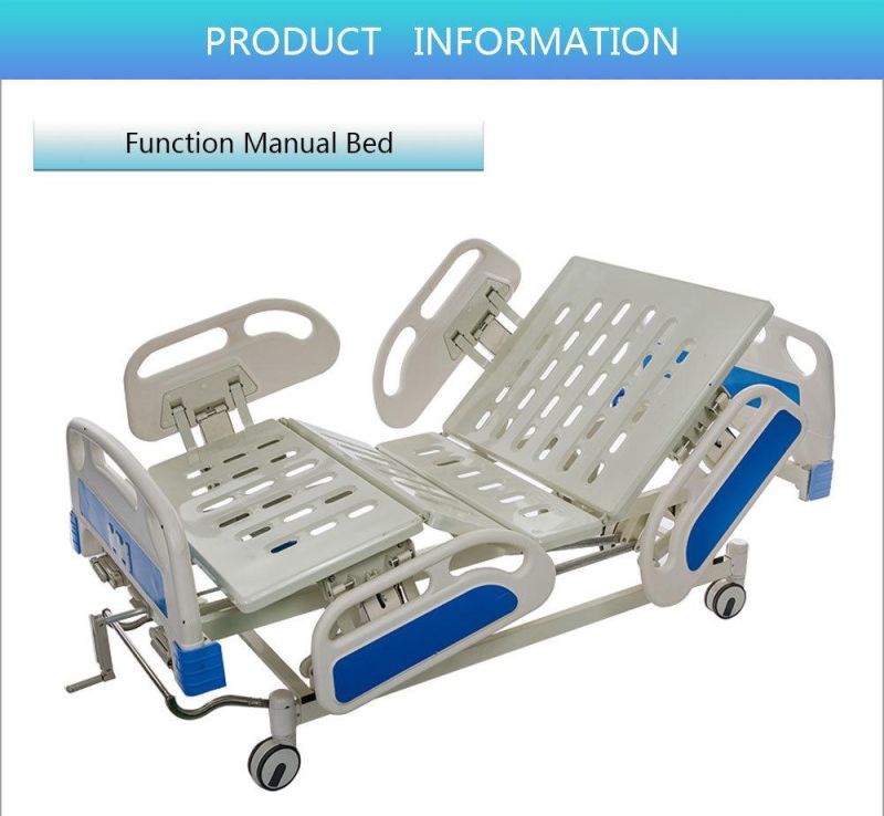 CE Medical Equipment 3 Function Hospital Manual Bed for Sale Bc05