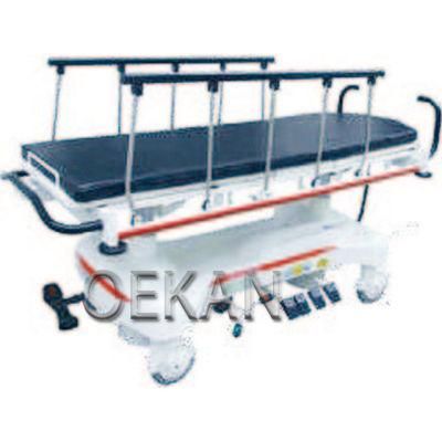 Hospital Movable Emergency Bed with Removable Guard Bar