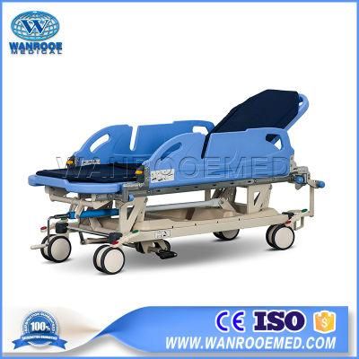 Bd111-3 Emergency Adjustable ABS Manual Hospital Medical Patient Transport Stretcher Crash Cart Trolley
