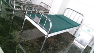 China Manufacturer High Quality Adjustable Metal Manual Hospital Patient Bed