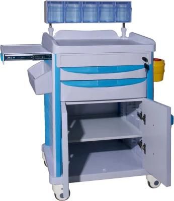 750*475*930mm Swivel Casters Crash Truck Medication Nursing Patient Stretcher Trolley