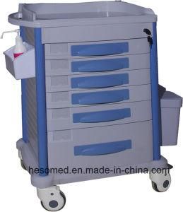 HS-PMT006B6 Hospital Furniture Cart ABS Material Medicine Trolley