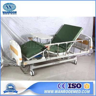 Bam201 Two Function Manual Adjustable Hospital ABS Patients Nursing Bed