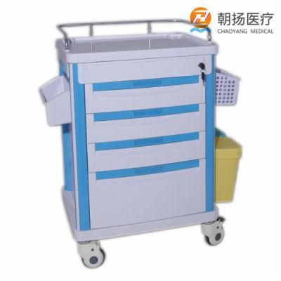 Medical Emergency Trolley ABS Crash Cart Anesthesia Cart Medications