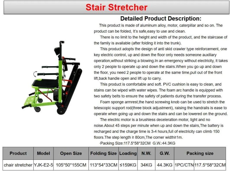 Ambulance Foldaway Hospital Portable Wheelchair Stair Stretcher