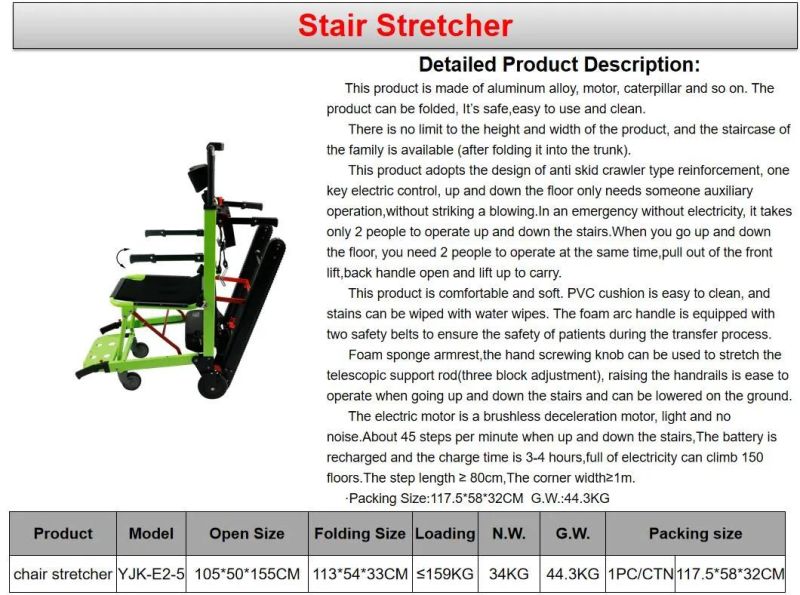 Ambulance Foldaway Hospital Portable Wheelchair Stair Stretcher