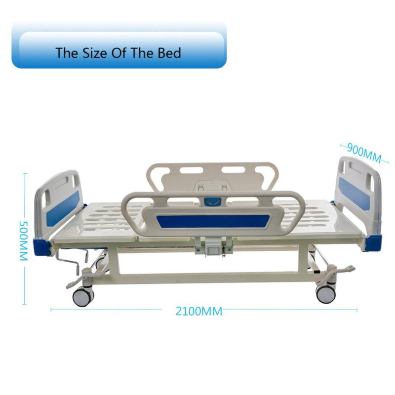 Bc02-3 Manufacturer Mute Castors Manual 2 Function Foldable Hospital Bed