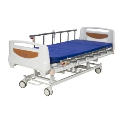 Rh-Ad429 Three-Function Motorized Electric Control Medical Patient Bed: Hospital Nursing Care Furniture with 6-Bar Aluminum Side Railings