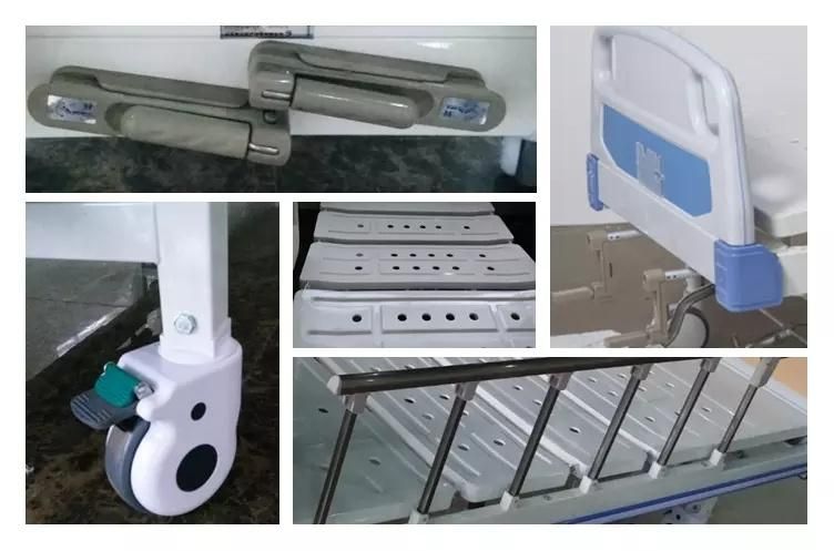 CE FDA Manual Hospital Furniture Bed Two Function ABS Hospital Bed Double Shake Nuring Bed Medical Operating/Opeartion Room Bed