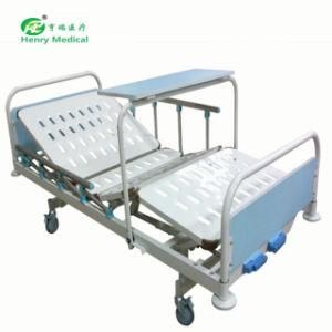 Good Price Two Function Patient Bed Manual Hospital Bed with Dinning Table (HR-637)