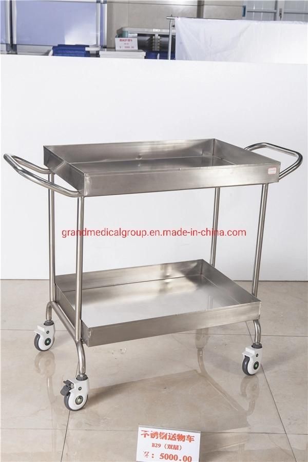 Surgical Trolley with Drawers Medical Cart Medical Trolley Medical Instrument Trolley Stainless Material Hospital Equipment