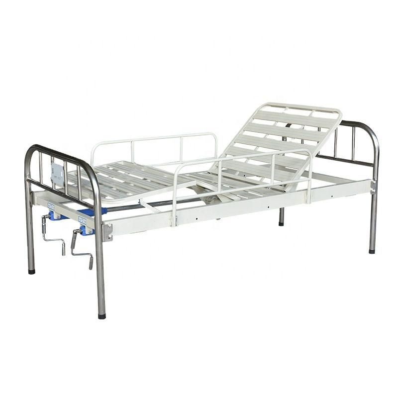 Cost-Effective Hospital Furniture Economic ABS Hanging Head Strip Style Single Shake Nursing Patient Bed