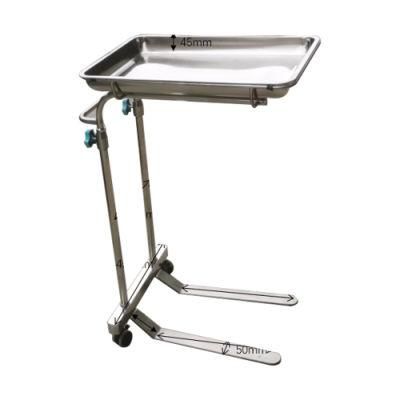 Mn-SUS002A Stainless Steel Double Holder Instrument Trolley Mayo Trolley