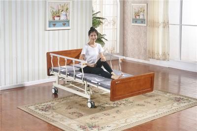 Cheap Price Hospital Furniture Manual Crank Home Care Bed with Potty