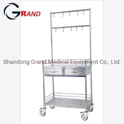 Sell Well Medical Treatement Cart Stainless Steel Transfusion Trolley