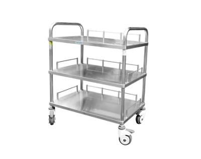 High Performance Medical Furniture Stainless Steel Instrument Hospital Trolley