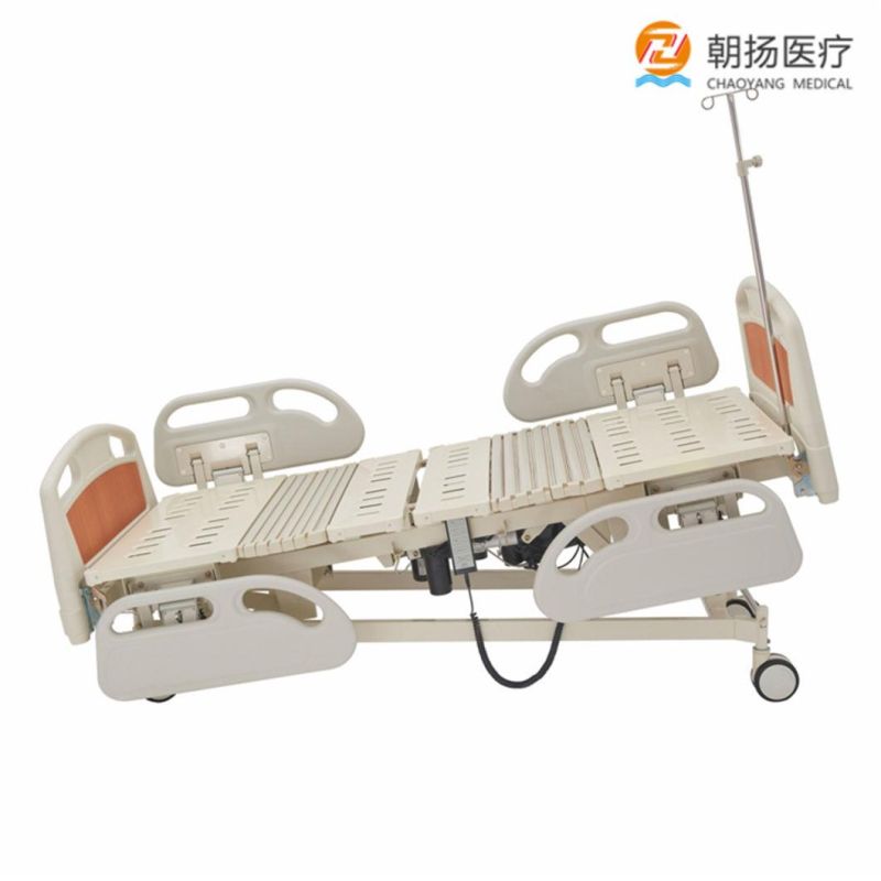 Five Function ICU Room Motor Treatment Table Central Brake Systems Electric Hospital Bed