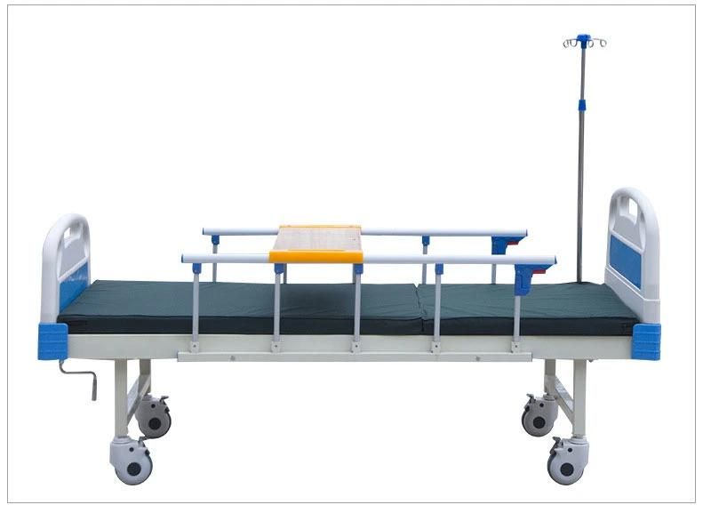 High Quality Medical Hospital Beds One Crank Cheap Manual Nursing Patient Bed